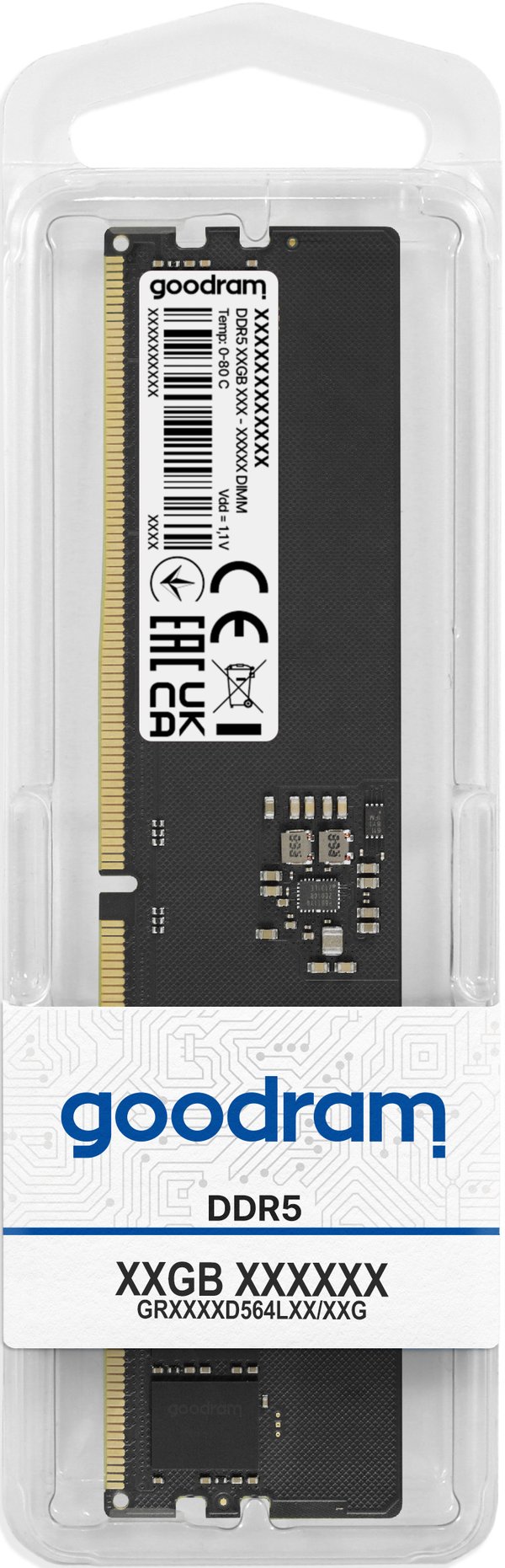Goodram Pami?? DDR5 16GB/4800 CL40 - 16 GB hukommelsesmodul 1 x 16 GB 288-pin DIMM Fejlkorrigerende kode Goodram Pami?? DDR5 16GB/4800 CL40 - 16 GB hukommelsesmodul 1 x 16 GB 288-pin DIMM Fejlkorrigerende kode