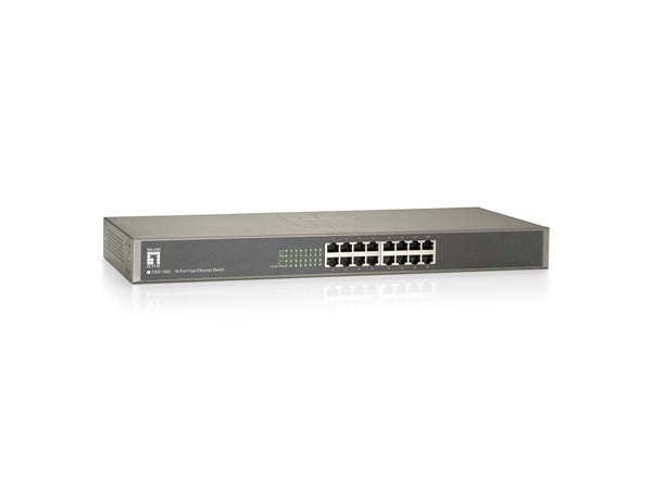LevelOne FSW-1650 verkkokytkin Hallitsematon Fast Ethernet (10/100) Harmaa