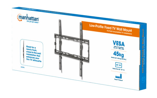 Manhattan 462396 TV-kiinnike 177,8 cm (70") Musta