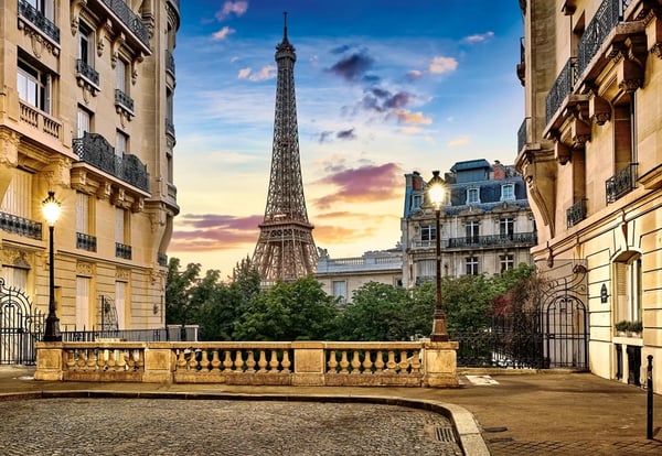 Pussel 1000 Promenad i Paris vid solnedgången CASTOR