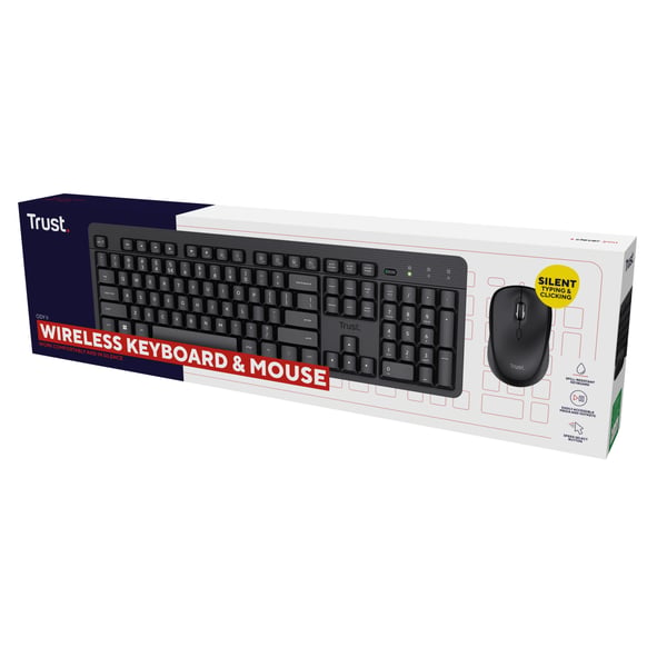 Trust Ody II tastatur Mus inkluderet Universel RF trådløst QWERTY US engelsk Sort