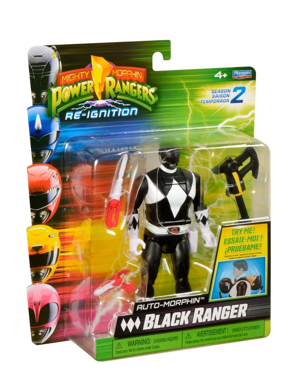 Power Rangers Auto-Morphin Actionfigure Black Ranger