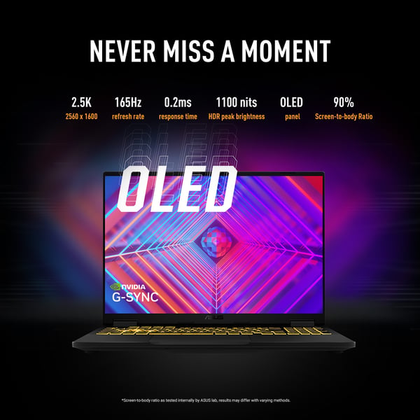 ASUS TUF Gaming FX610JM-TU120W Intel® Core™ i7 i7-14650HX Kannettava tietokone 40,6 cm (16") WUXGA 16 GB DDR5-SDRAM 512 GB SSD NVIDIA GeForce RTX 5060 Wi-Fi 6 (802.11ax) Windows 11 Home Musta QWERTY