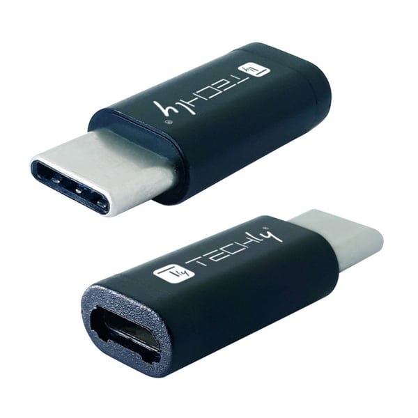 Techly IADAP USBC-MBKT kabel kønsskifter Micro-USB Sort