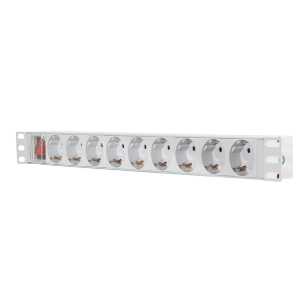 LogiLink PDU9C04 overspændingsbeskytter Lys grå 9 AC stikkontakt(er) 230 V 2 m