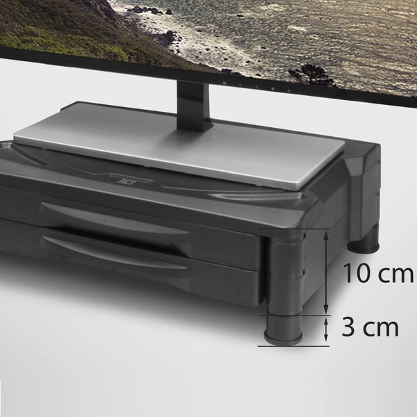 ACT AC8215 skærmbeslag og -stativer 81,3 cm (32") Skrivebord Sort