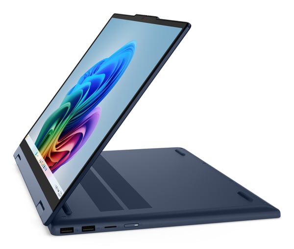 Lenovo IdeaPad 5 2-in-1 15AGP11 Copilot+ PC AMD Ryzen AI 5 430 Hybrid (2-i-1) 38,9 cm (15.3") Berøringsskærm WUXGA 16 GB DDR5-SDRAM 512 GB SSD Wi-Fi 7 (802.11be) Windows 11 Home Blå Tysk