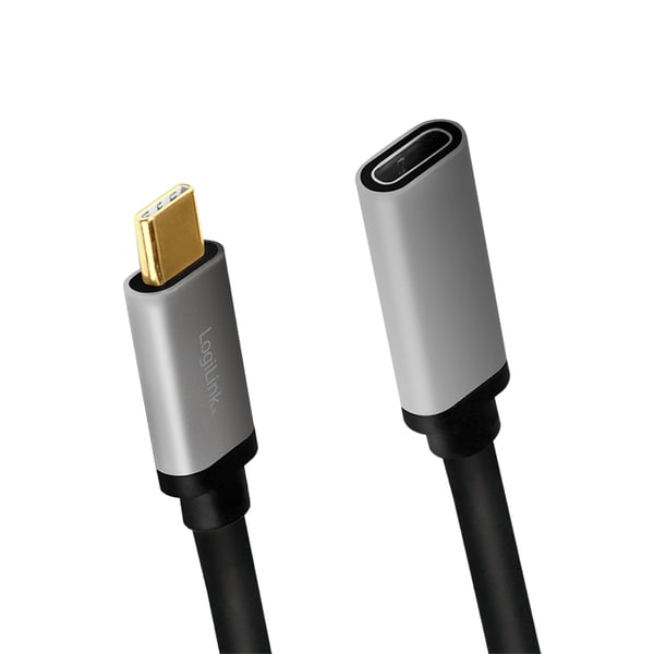 LogiLink CUA0105 USB-kaapeli USB 3.2 Gen 2 (3.1 Gen 2) 0,5 m USB C 10 Gbit/s Musta, Harmaa