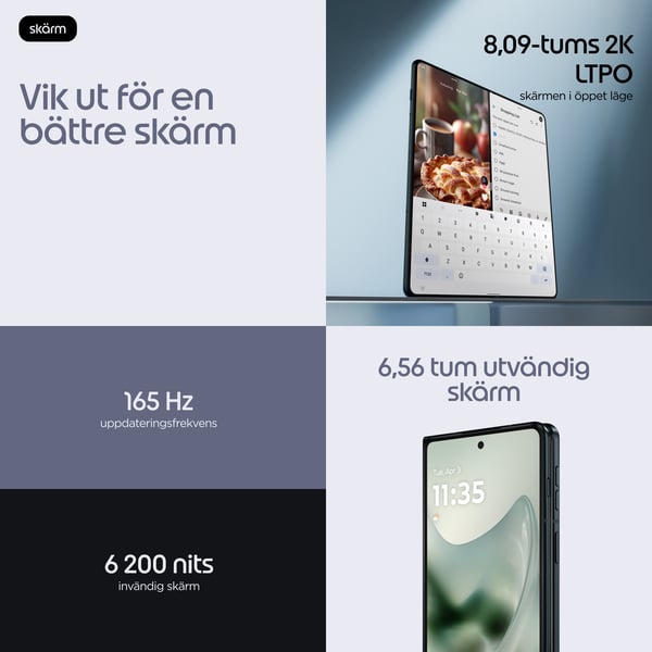 Motorola Razr Fold 512GB/16GB PANTONE svärtad blå
