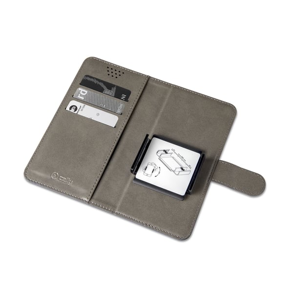 Celly Wally One XXL mobiltelefon etui 14 cm (5.5") Flipetui Sort