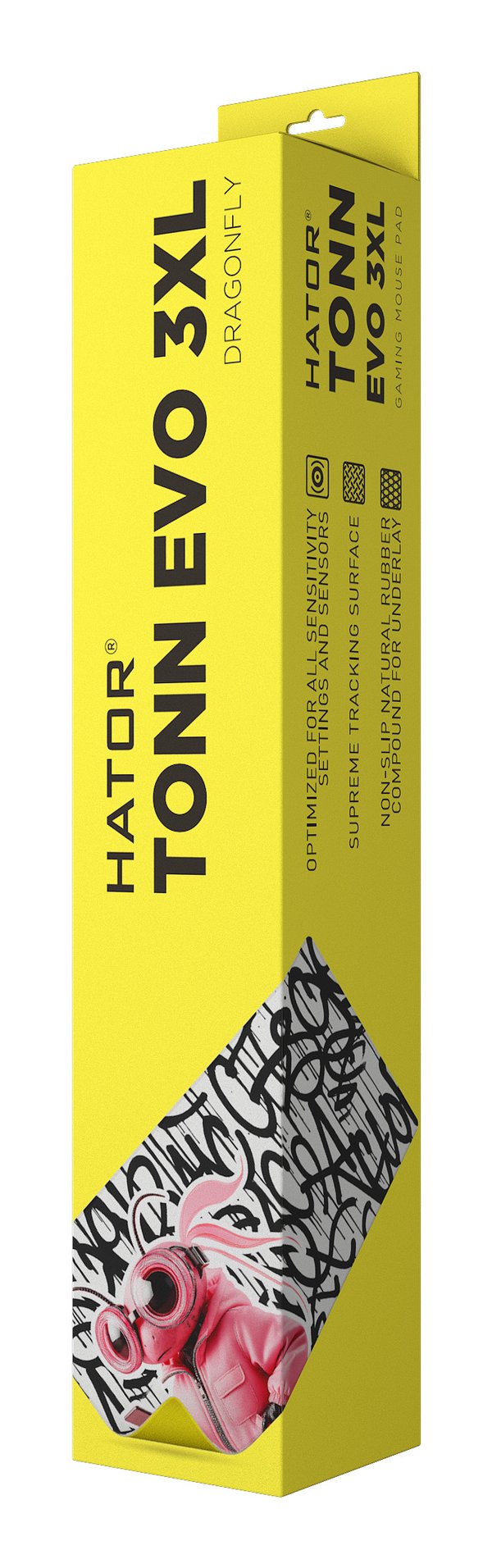 HATOR Tonn EVO 3XL Dragonfly Gaming musemåtte Flerfarvet