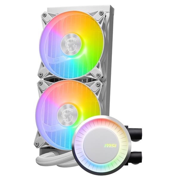 MSI MAG Coreliquid E240 WHITE Moderkort, Processor Allt-i-ett vätskekylare 12 cm Vit