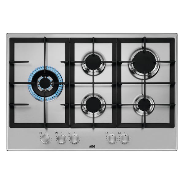 AEG HGB75520SM Rustfrit stål Indbygget 75 cm Gaskomfur 5 zone(s)