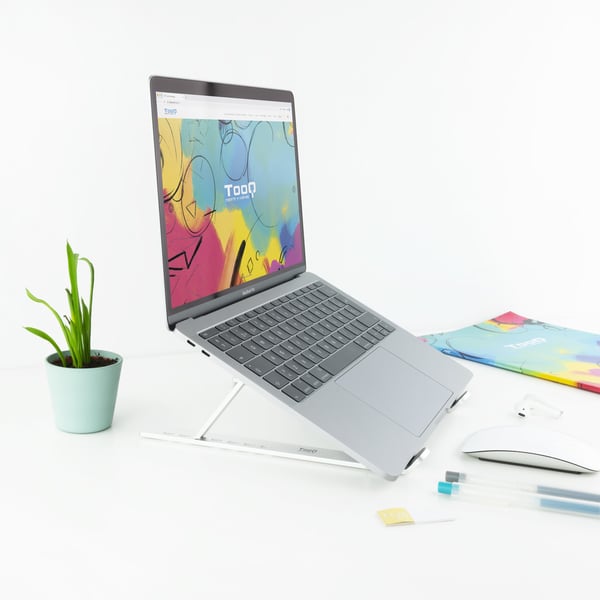 TooQ TQLRS0033-AL Ställ för bärbara datorer Ställ förl bärbar dator och surfplatta Silver 38,1 cm (15")