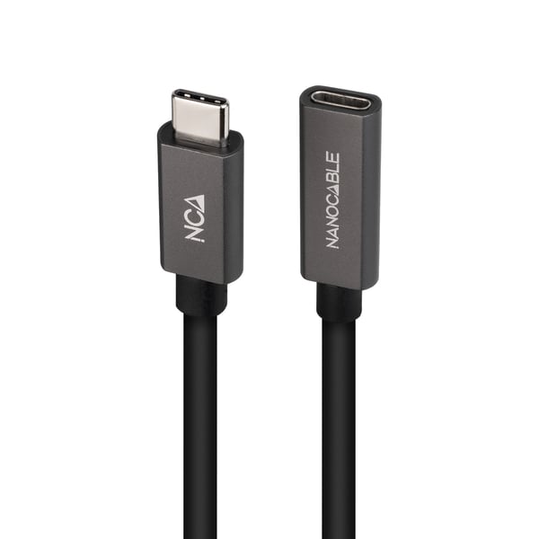 Nanocable 10.01.4402 USB-kabel USB 3.2 Gen 2x2 2 m USB C 20 Gbit/sek. Sort