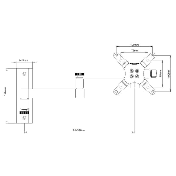 Techly ICA-LCD 104BK tv-fäste 76,2 cm (30") Svart