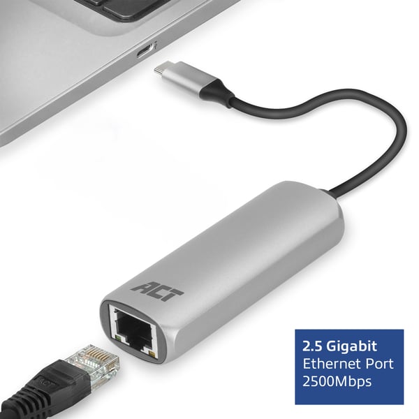 ACT AC7081 interface hub USB 3.2 Gen 1 (3.1 Gen 1) Type-C 2500 Mbit/s Aluminium