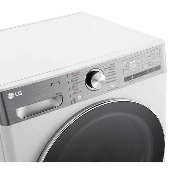 LG D4R9513TPWC vaskemaskine - tørretumbler Fritstående Front-læsning Sølv, Hvid