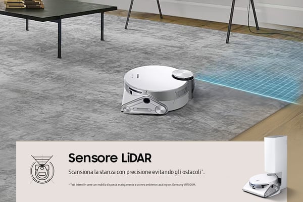 Samsung Jet Bot AI+ Sølv, Hvid