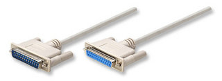 Manhattan 4.5m DB25 M/F serielkabel Hvid 4,5 m DB25 F