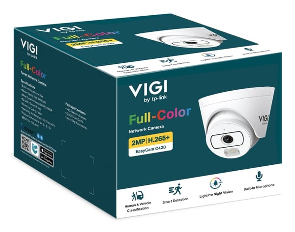 TP-Link EasyCam C420 Kupol-formad IP-säkerhetskamera Utomhus 1920 x 1080 pixlar Tak/vägg/stång