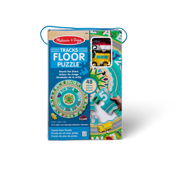 Melissa & Doug Round the Shore Tracks Floor Puslespil 48 stk Verden