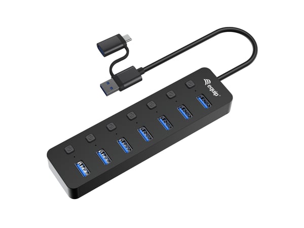 Equip 128965 interface hub USB 3.2 Gen 1 (3.1 Gen 1) Type-A 5000 Mbit/s Sort