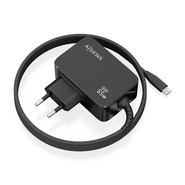AISENS ASCH-1PD65WL033-BK oplader til mobil enhed Universel Sort Vekselstrøm Indendørs
