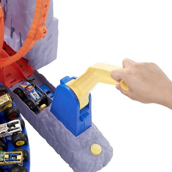 Hot Wheels Monster Trucks Hot Wheels-monstertrucks T-Rex-vulkanarenasæt med lys og lyd samt 2 køretøjer