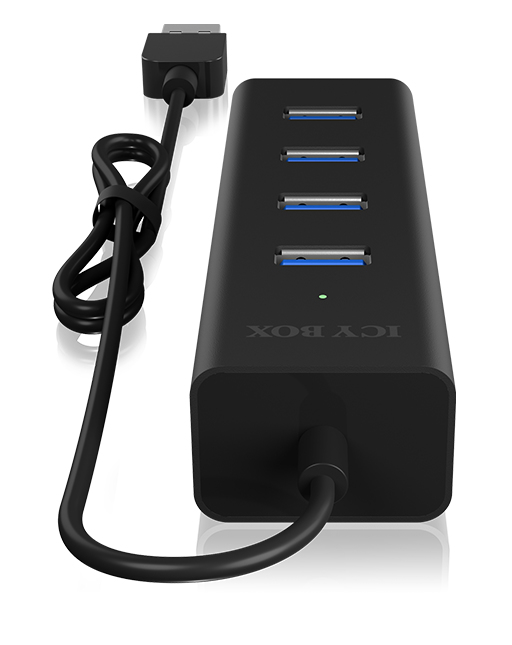 ICY BOX IB-HUB1409-U3 USB 3.2 Gen 1 (3.1 Gen 1) Type-A 5000 Mbit/s Svart