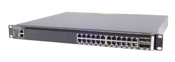 Lenovo RackSwitch G7028 Hallittu L2 Gigabit Ethernet (10/100/1000) 1U Musta