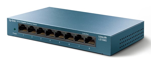 TP-Link LS108G nätverksswitchar Ohanterad Gigabit Ethernet (10/100/1000) Blå