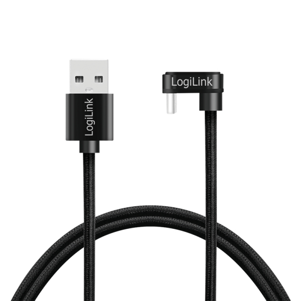 LogiLink CU0192 USB-kabel USB 2.0 1 m USB A USB C 0,48 Gbit/sek. 60 W Sort