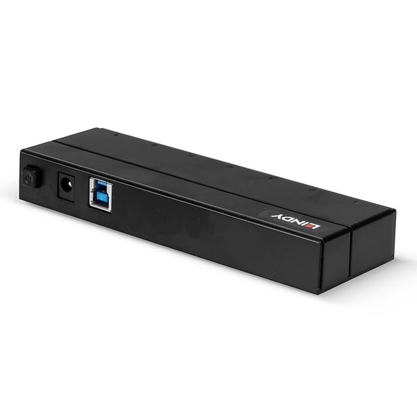 Lindy 43228 gränssnittshubbar USB 3.2 Gen 1 (3.1 Gen 1) Type-A 5000 Mbit/s Svart