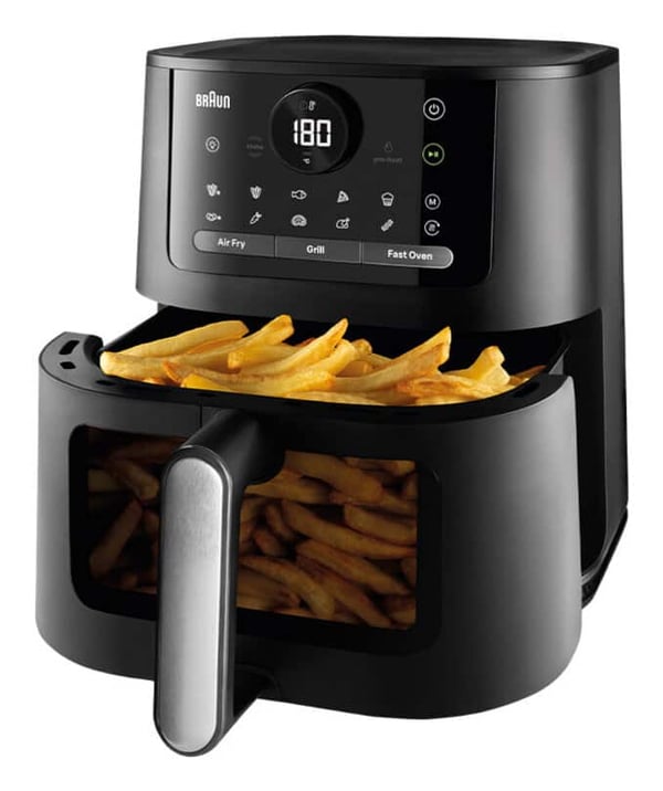 Braun HF 5075 Enkelt Enkeltstående 2000 W Varmluftsteger Sort, Grå