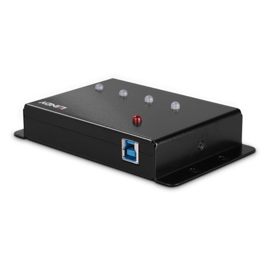 Lindy 43374 gränssnittshubbar USB 3.2 Gen 1 (3.1 Gen 1) Type-B 5000 Mbit/s Svart