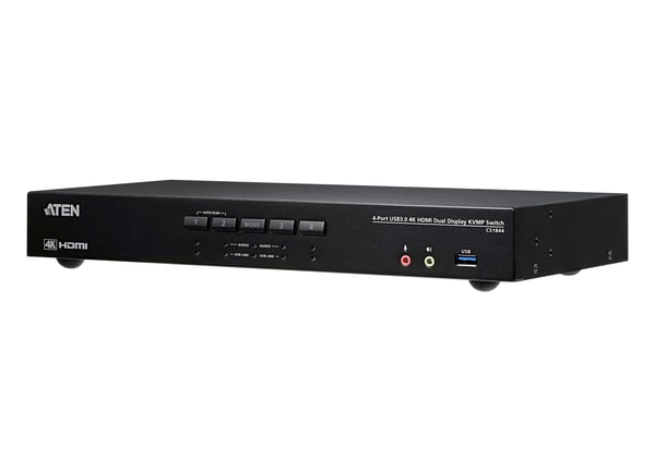 ATEN CS1844-AT-G KVM-kytkin Musta