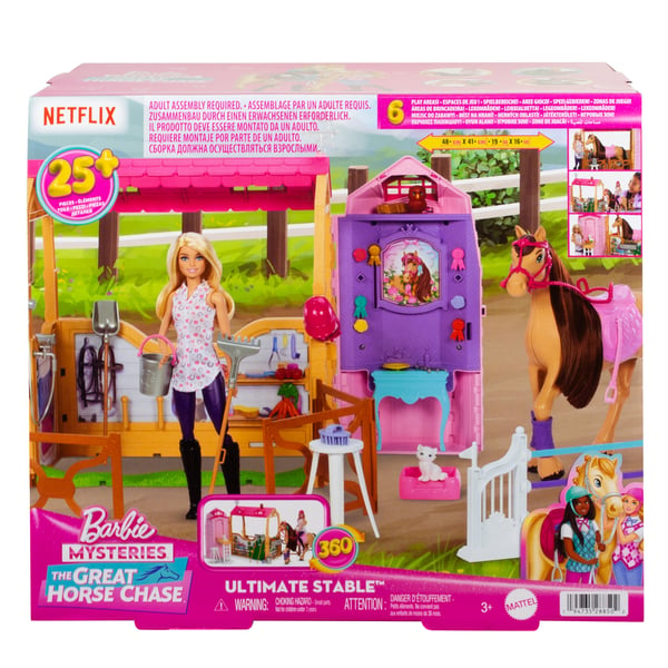 Barbie Mysteries️ The Great Horse Chase️ Ultimate Stable️ Doll, Horse and Accessories