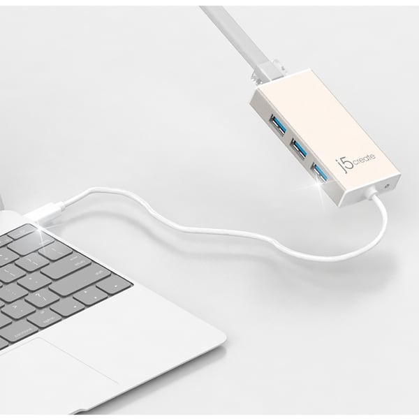 j5create JCH471-N USB-C™ Gigabit Ethernet og hub multi-adapter