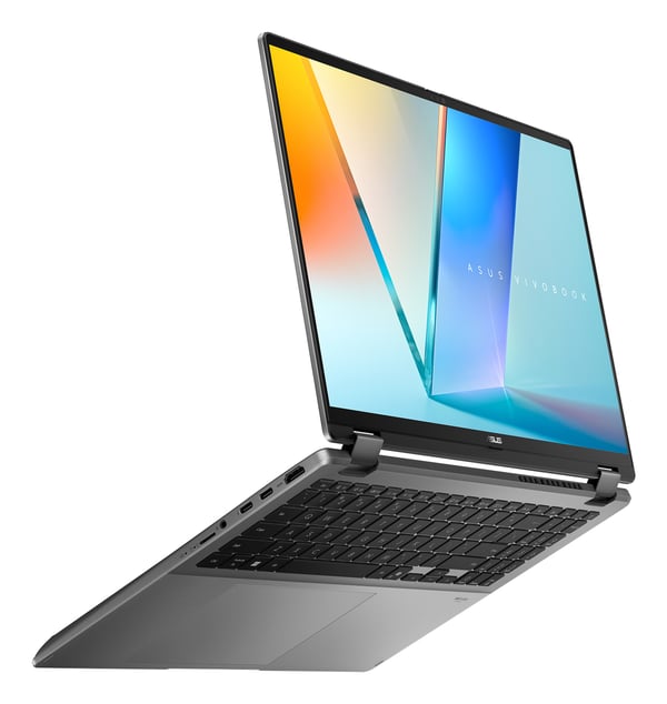 ASUS Vivobook 16 Flip TP3607SA-SI099W Copilot+ PC Intel Core Ultra 7 258V Hybridi (2-in-1) 40,6 cm (16") Kosketusnäyttö WUXGA 32 GB LPDDR5x-SDRAM 1 TB SSD Wi-Fi 7 (802.11be) Windows 11 Home Musta, Harmaa QWERTY Hollanti