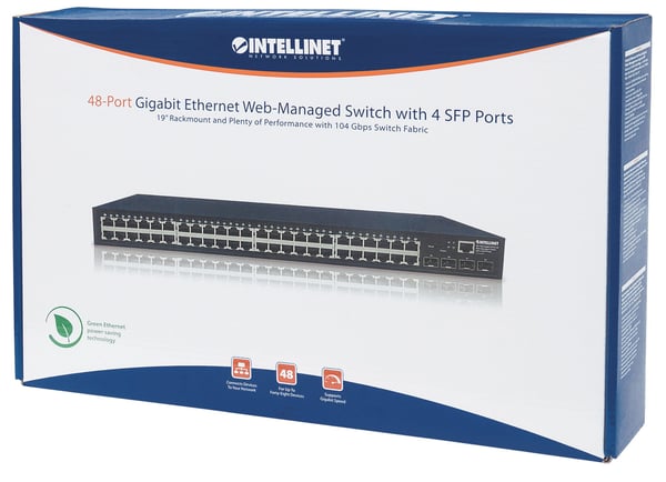 Intellinet 561334 netværksswitch Administreret L2 Gigabit Ethernet (10/100/1000) Sort