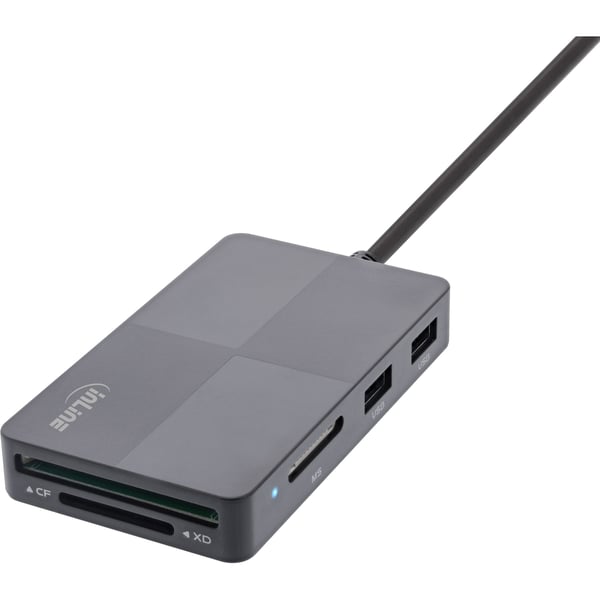 InLine 66772F kortläsare USB Grå
