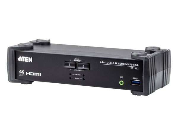 ATEN 2-portars USB 3.0 4K HDMI KVMP™ Switch med ljudmixerläge