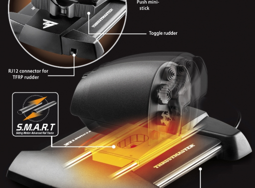 Thrustmaster T-16000M FCS Hotas Svart, Orange USB Joystick Analog / Digital PC