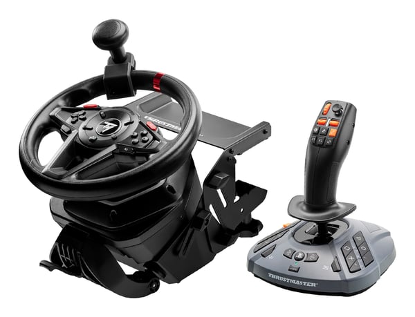 Thrustmaster T128 SimTask Farming Pack Sort USB Rat + pedaler + gearskifter Analog/digital PC, PlayStation 4, PlayStation 5