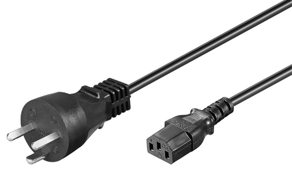 Microconnect PE120418 el-ledning Sort 1,8 m Strømstik type K C13 forbinder