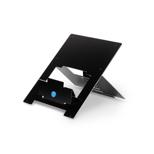 R-Go Tools Laptopstandaard R-Go Riser Flexible, ergonomisch, verstelbare inklapbare laptopverhoger, Hylite aluminium, zwart