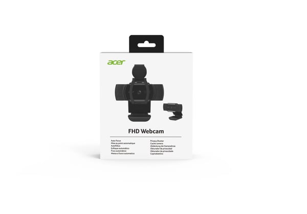 Acer HP.EXPBG.019 verkkokamera 2 MP 1920 x 1080 pikseliä USB Musta