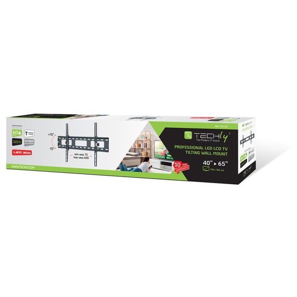 Techly ICA-PLB 131L TV-kiinnike 165,1 cm (65") Musta