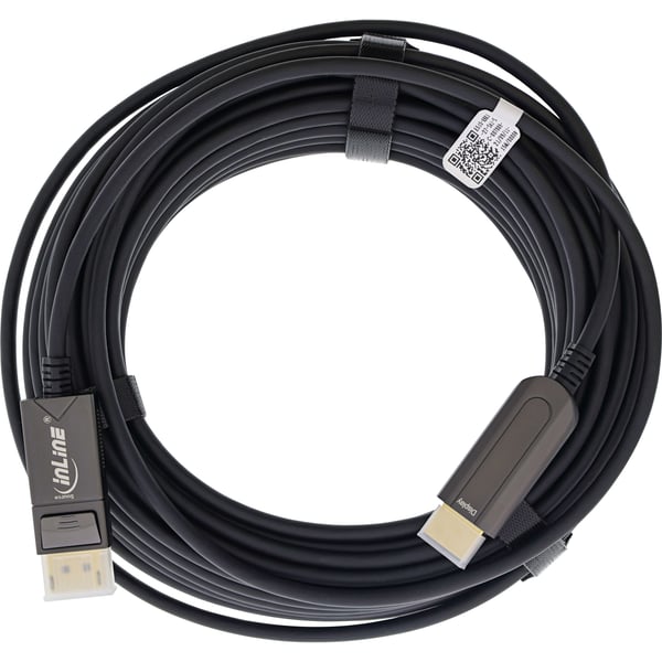 InLine 17180F videokabel adapter 50 m DisplayPort HDMI Sort